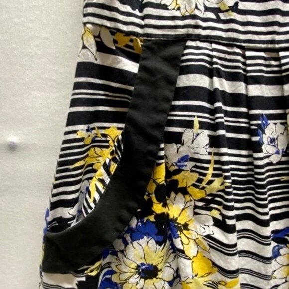 B. Smart Dress Women's Small Multi-Color Floral Cotton Summer Sundress Pockets - Picture 4 of 11